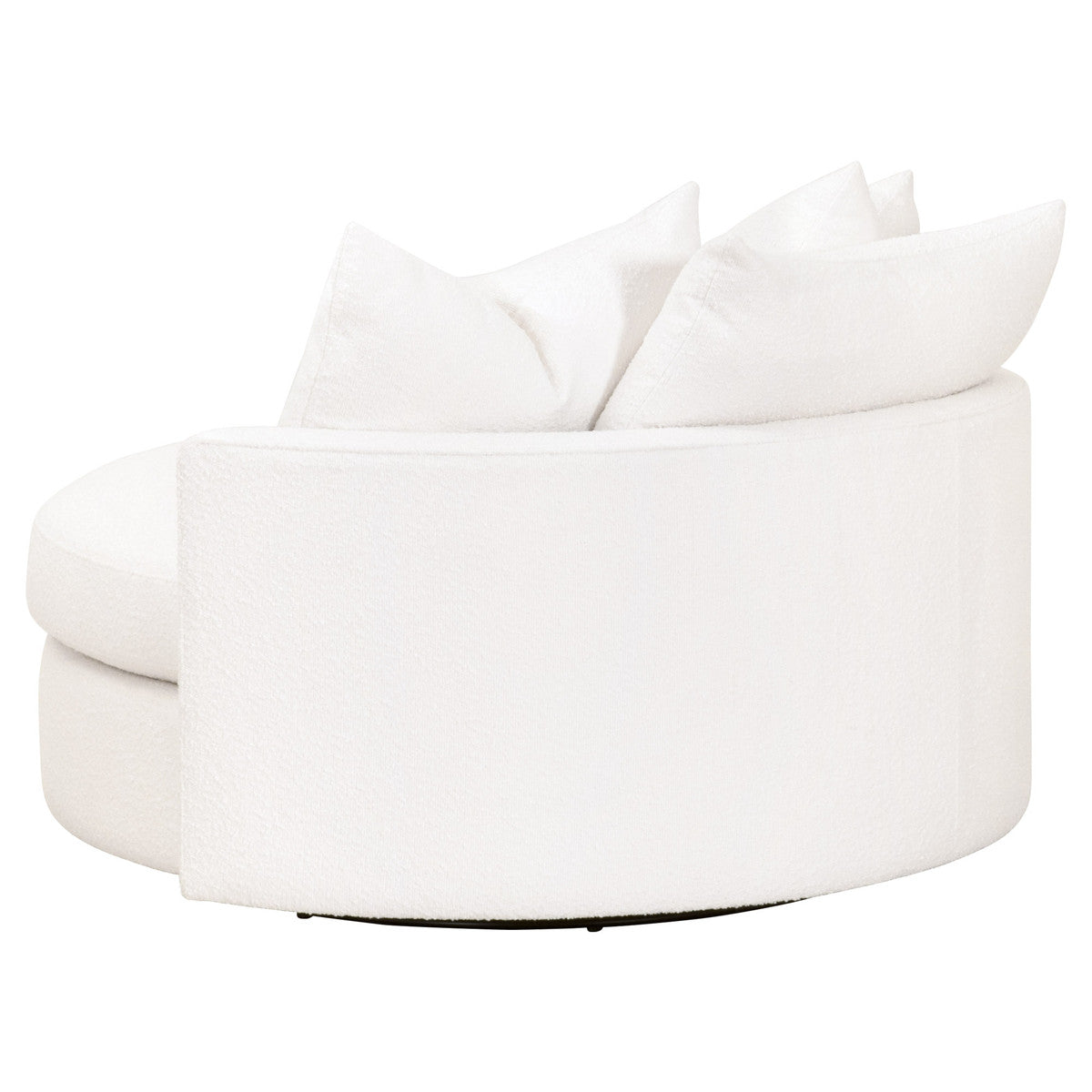 Lourne Grand Swivel Sofa Chair in Livesmart Boucle-Snow from Essentials For Living - Luna Furniture