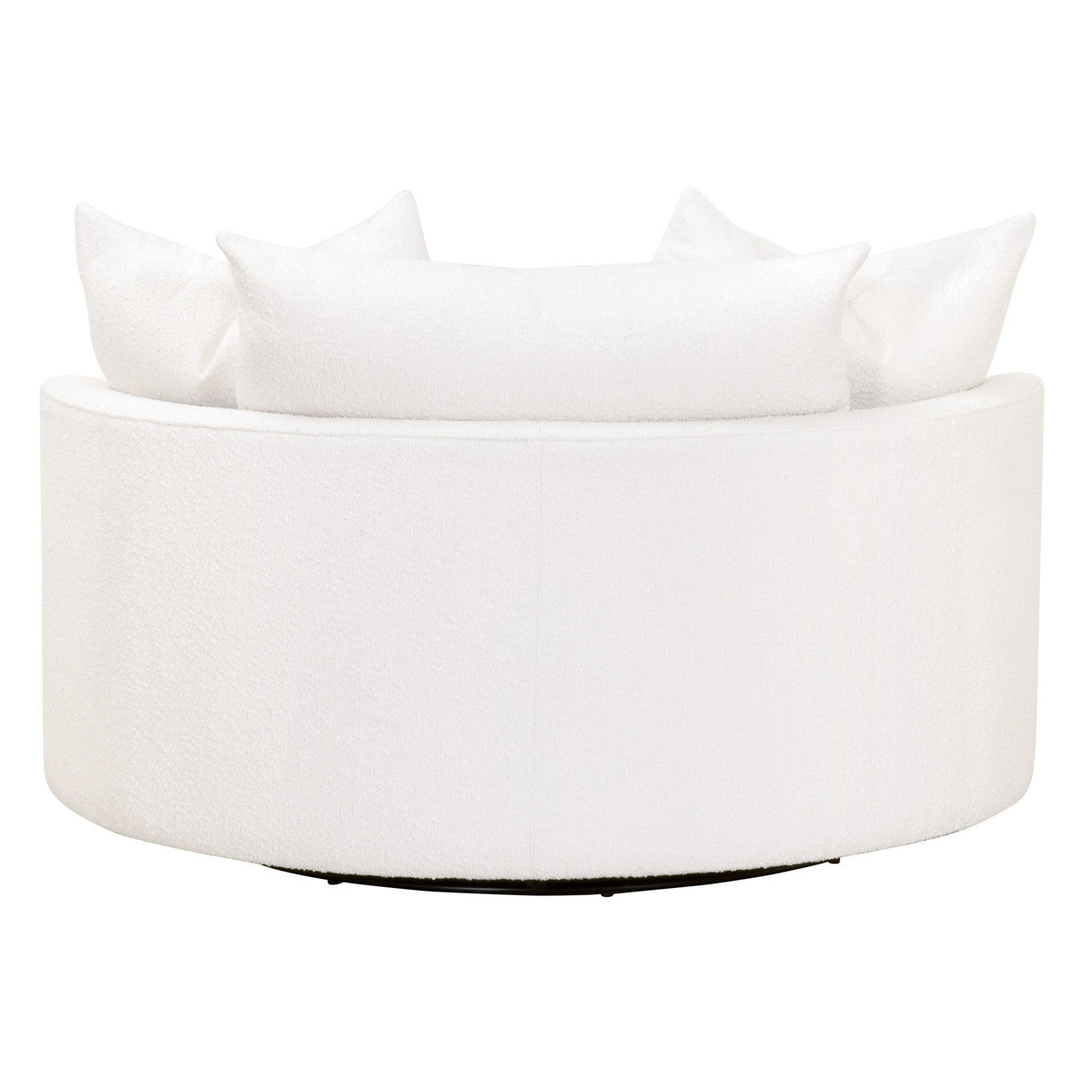 Lourne Grand Swivel Sofa Chair in Livesmart Boucle-Snow from Essentials For Living - Luna Furniture