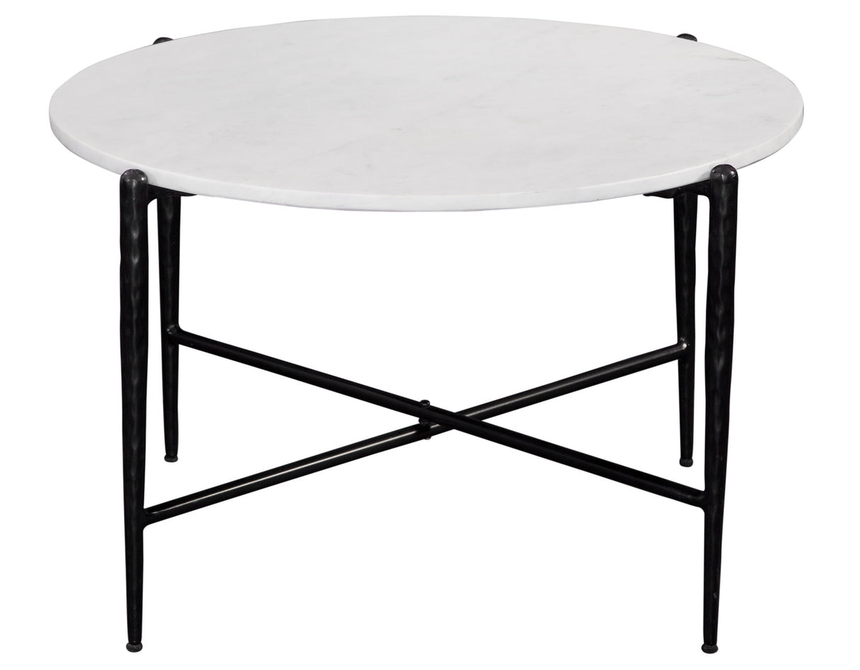 Loxie White 3-Piece Round Solid Marble Top Table Set from Steve Silver - Luna Furniture