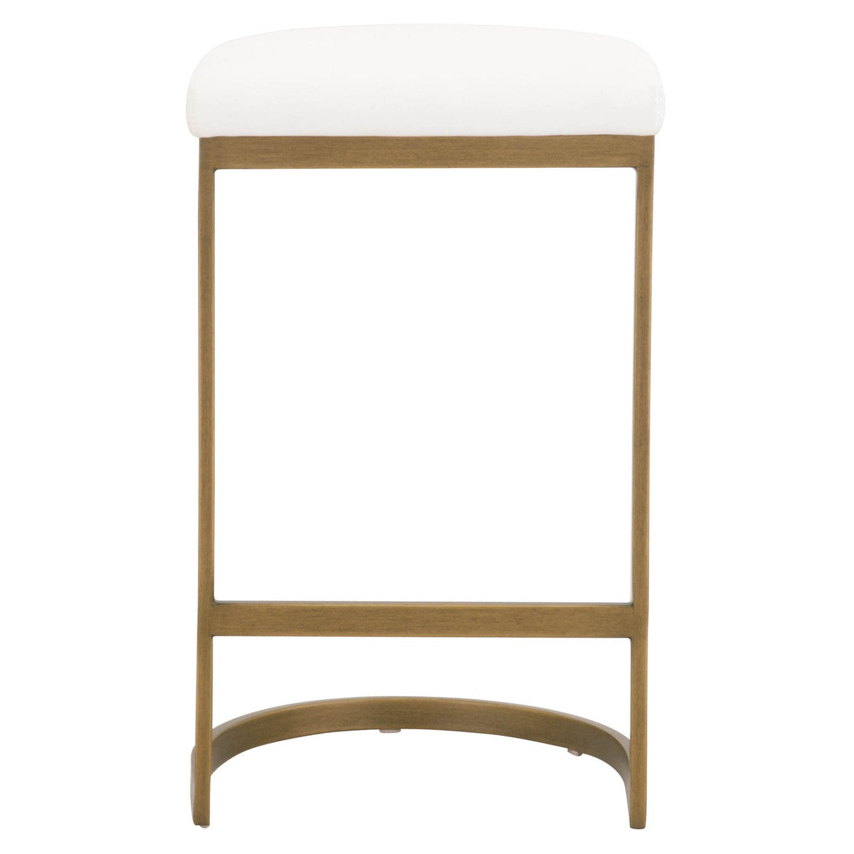Cresta Counter Stool in Livesmart Peyton-Pearl, Brushed Gold from Essentials For Living - Luna Furniture