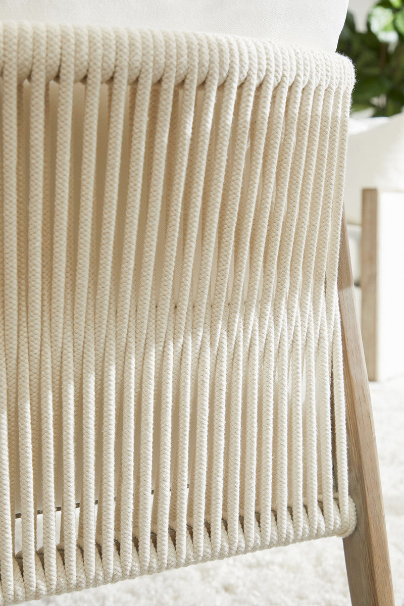 Harbor Club Chair in Livesmart Peyton-Pearl, White Rope, Smoke Gray Oak from Essentials For Living - Luna Furniture