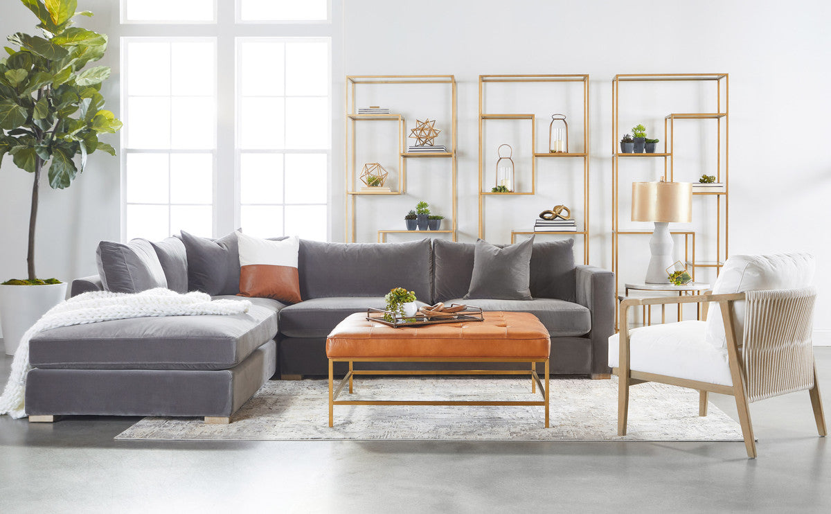 Harbor Club Chair in Livesmart Peyton-Pearl, White Rope, Smoke Gray Oak from Essentials For Living - Luna Furniture