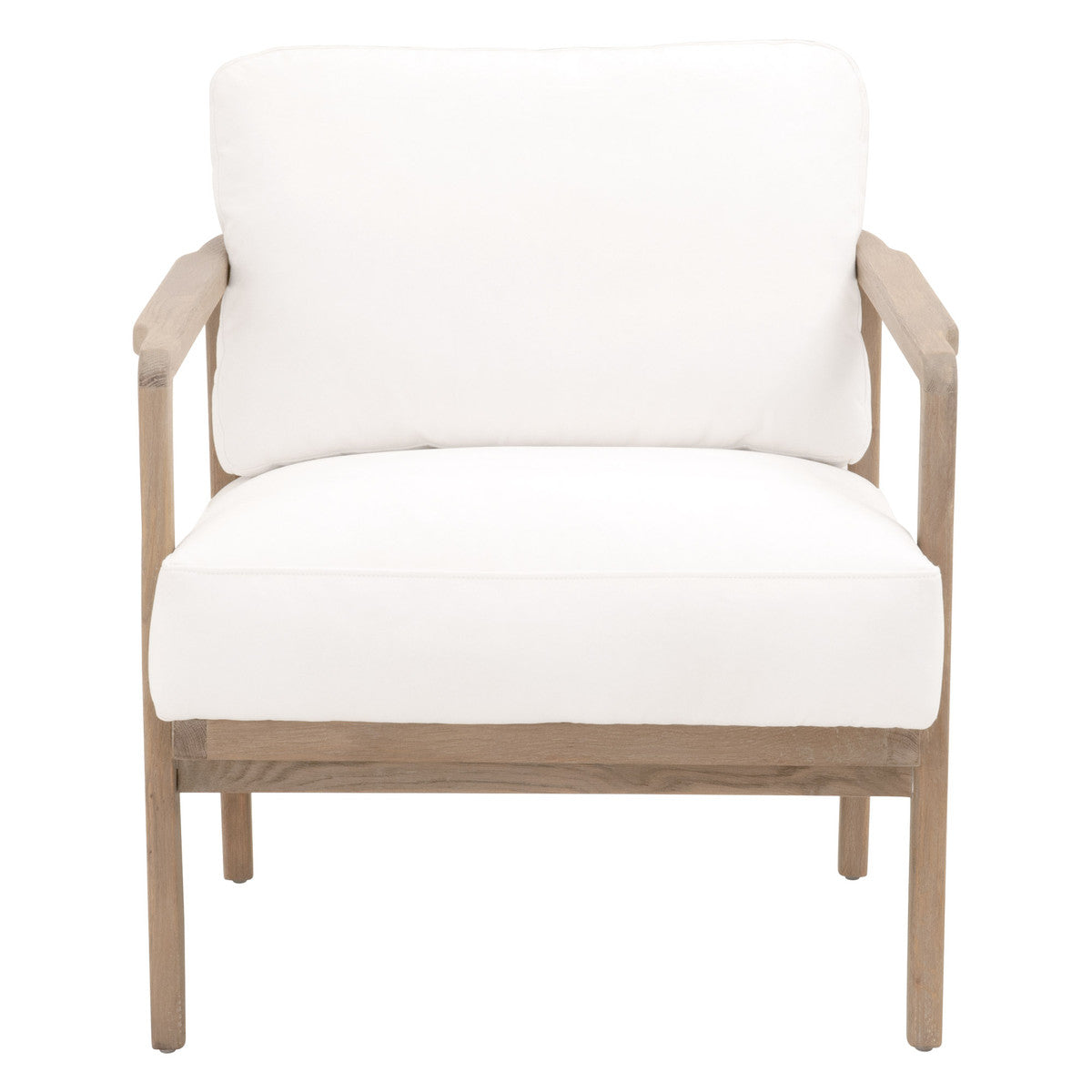 Harbor Club Chair in Livesmart Peyton-Pearl, White Rope, Smoke Gray Oak from Essentials For Living - Luna Furniture