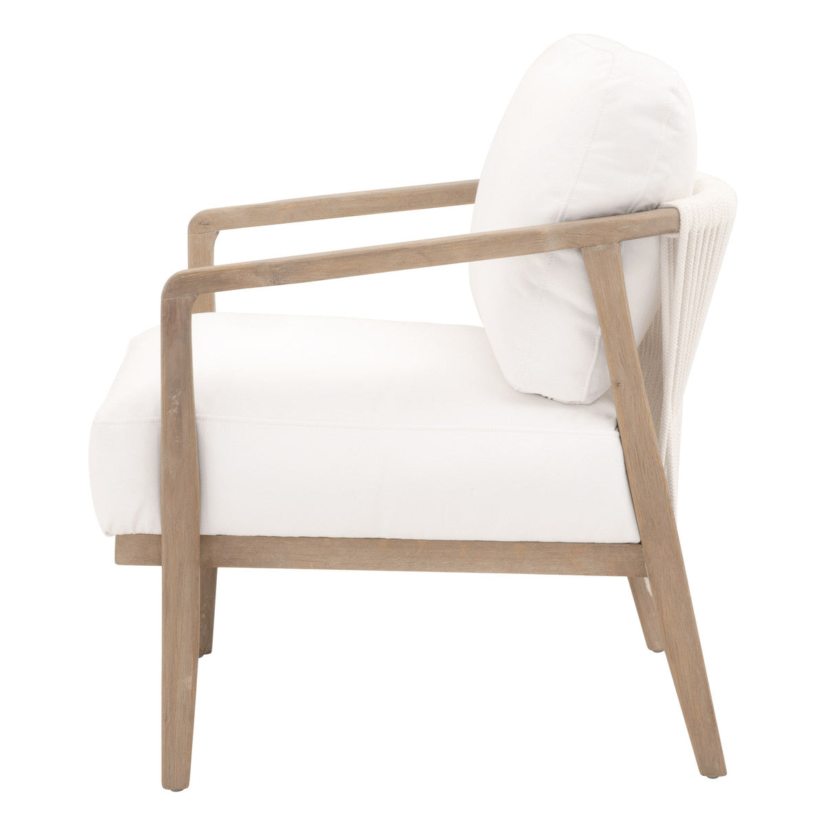 Harbor Club Chair in Livesmart Peyton-Pearl, White Rope, Smoke Gray Oak from Essentials For Living - Luna Furniture