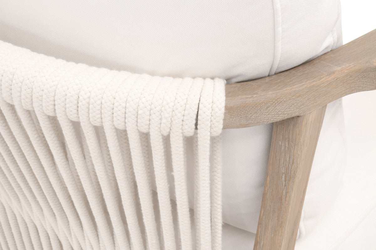 Harbor Club Chair in Livesmart Peyton-Pearl, White Rope, Smoke Gray Oak from Essentials For Living - Luna Furniture