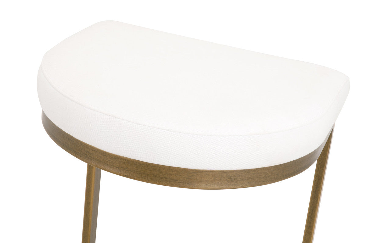 Cresta Counter Stool in Livesmart Peyton-Pearl, Brushed Gold from Essentials For Living - Luna Furniture