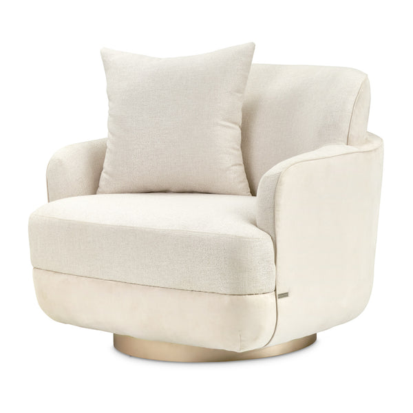 Aurora Moonlight Swivel Chair Linen Moonlight