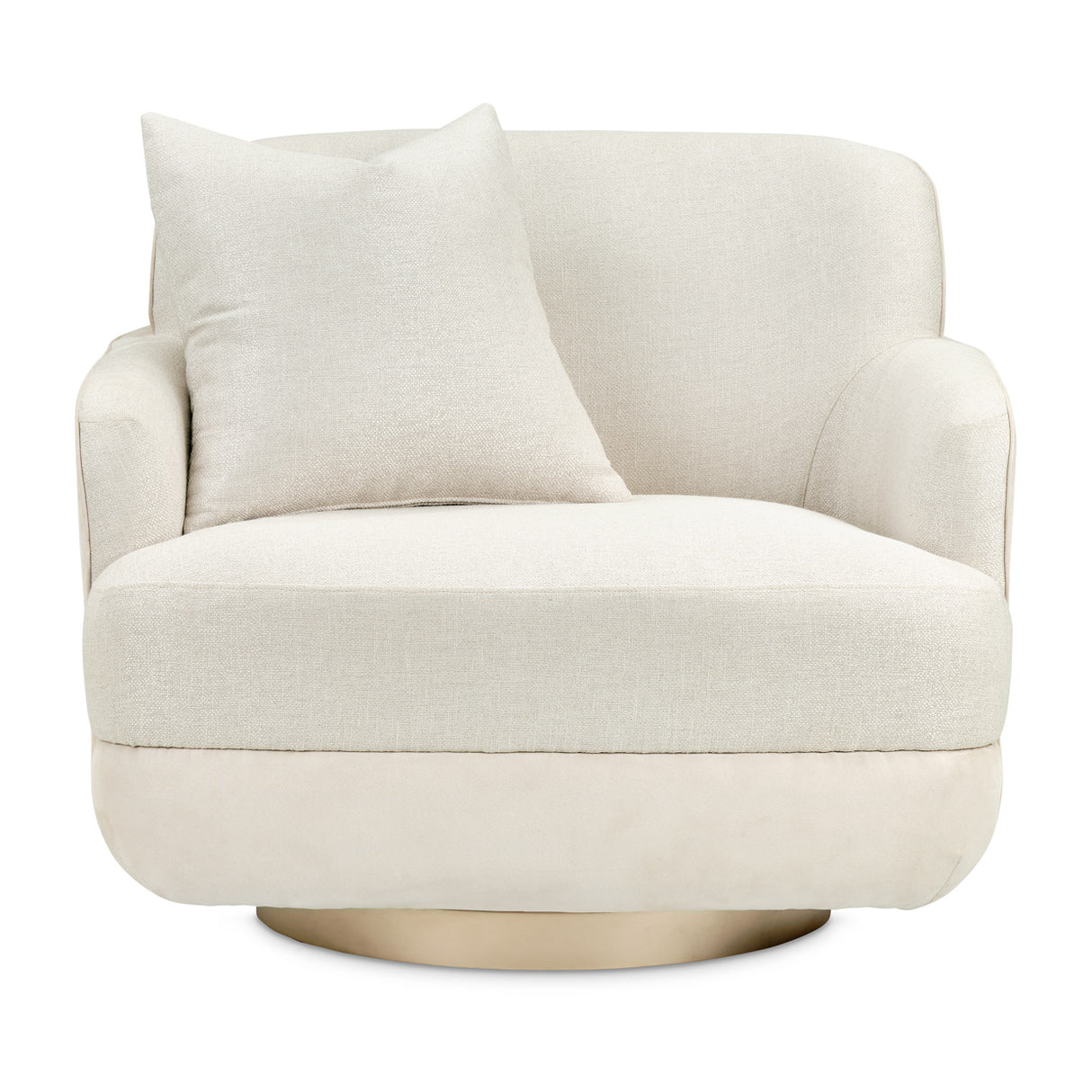 Aurora Moonlight Swivel Chair Linen Moonlight from Michael Amini - Luna Furniture