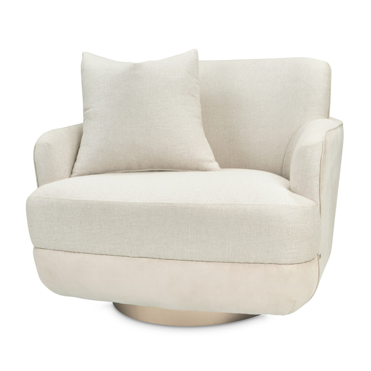 Aurora Moonlight Swivel Chair Linen Moonlight from Michael Amini - Luna Furniture