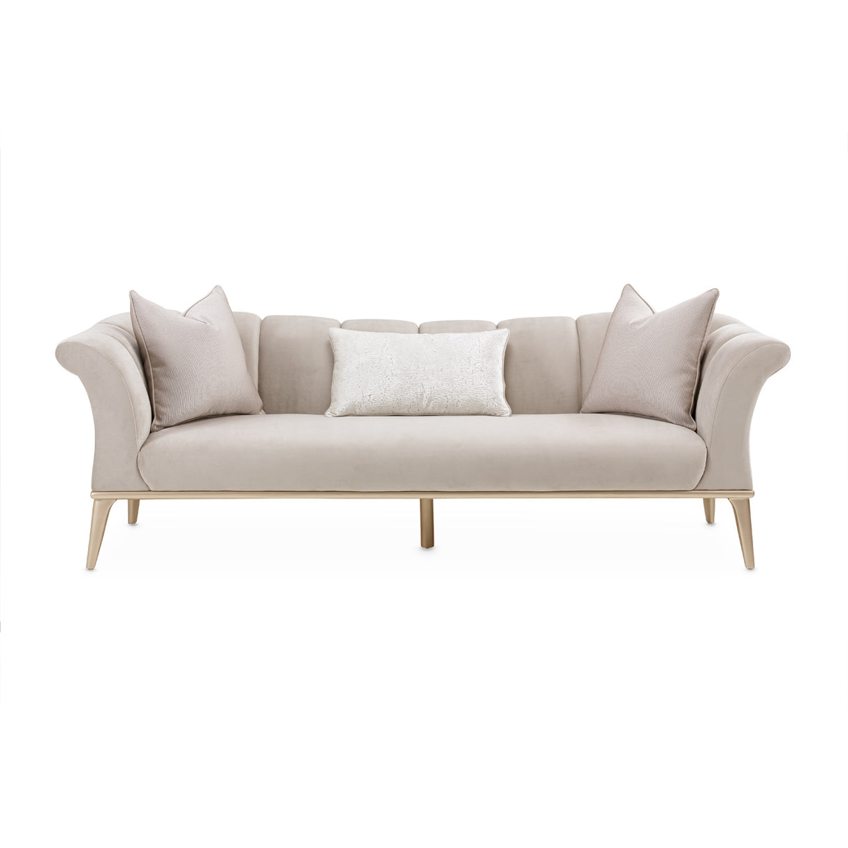 Yvette Medium Champagne Sofa from Michael Amini - Luna Furniture