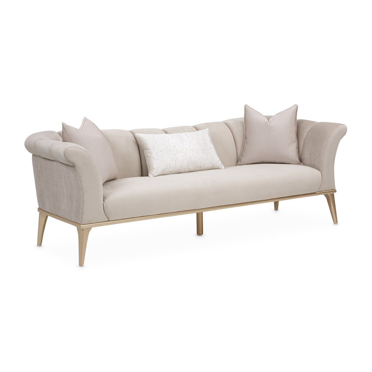 Yvette Medium Champagne Sofa from Michael Amini - Luna Furniture