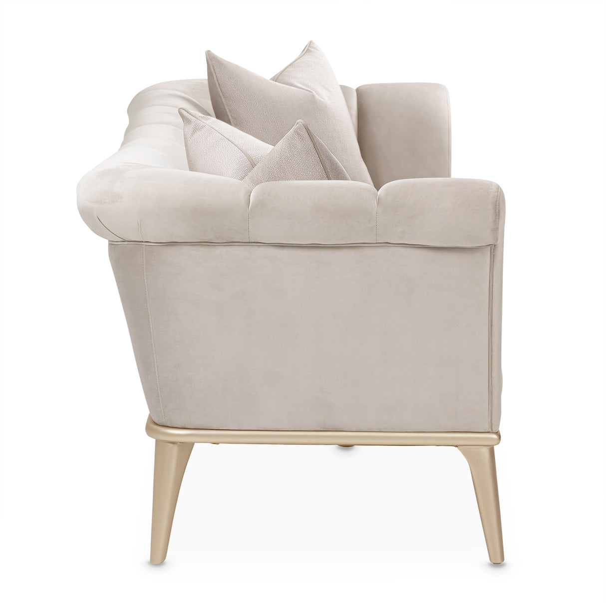 Yvette Medium Champagne Sofa from Michael Amini - Luna Furniture