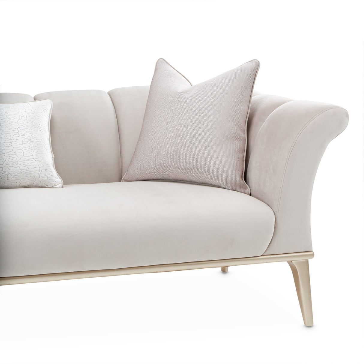 Yvette Medium Champagne Sofa from Michael Amini - Luna Furniture