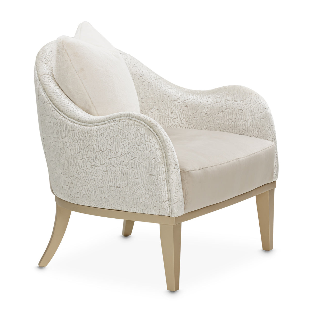 Yvette Medium Champagne Accent Chair Porcini Medium Champagne from Michael Amini - Luna Furniture