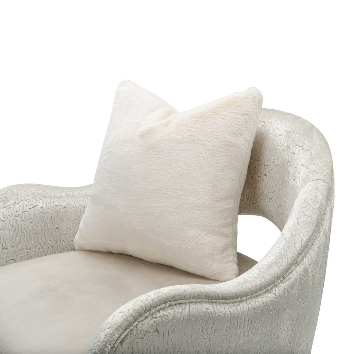 Yvette Medium Champagne Accent Chair Porcini Medium Champagne from Michael Amini - Luna Furniture