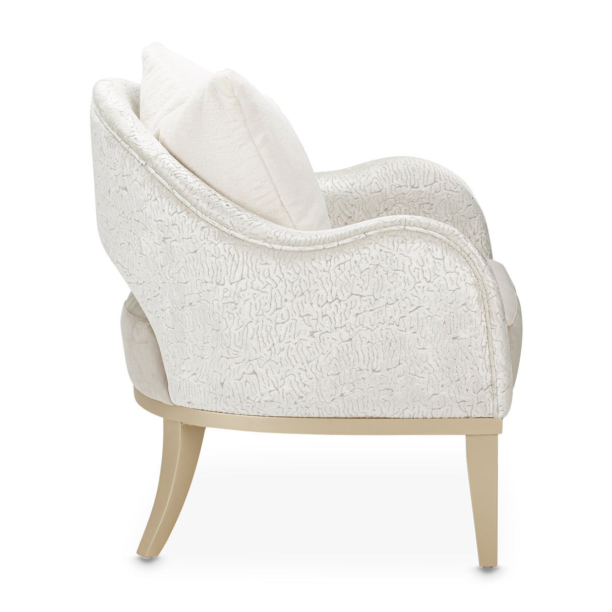 Yvette Medium Champagne Accent Chair Porcini Medium Champagne from Michael Amini - Luna Furniture