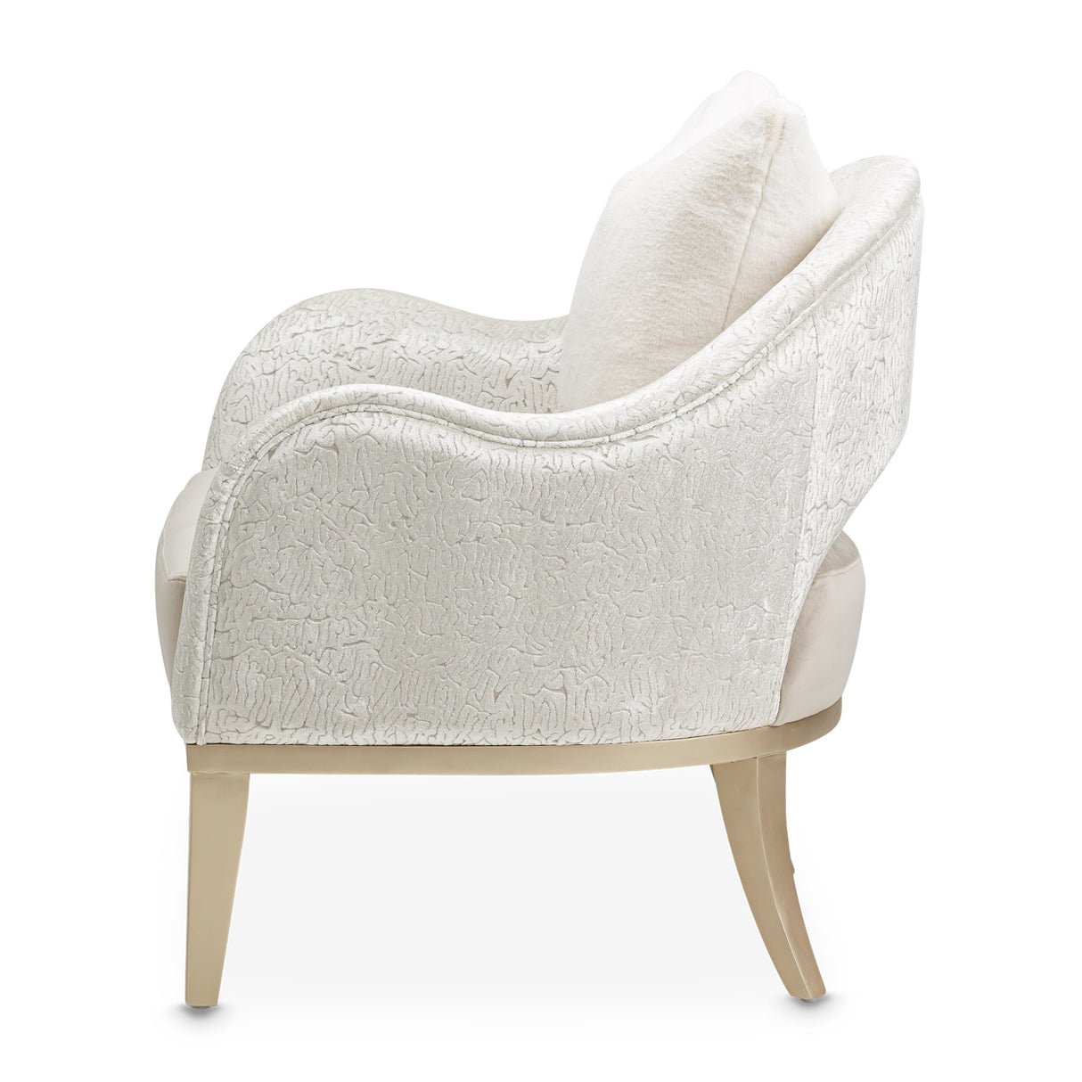 Yvette Medium Champagne Accent Chair Porcini Medium Champagne from Michael Amini - Luna Furniture