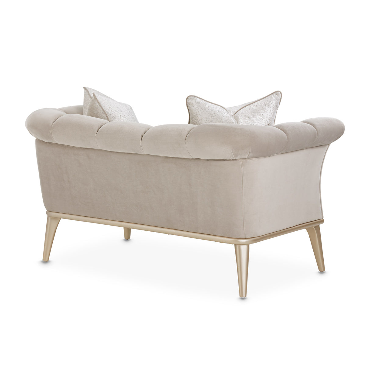 Yvette Medium Champagne Chair and Half from Michael Amini - Luna Furniture