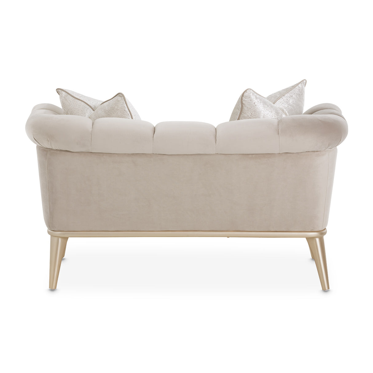 Yvette Medium Champagne Chair and Half from Michael Amini - Luna Furniture