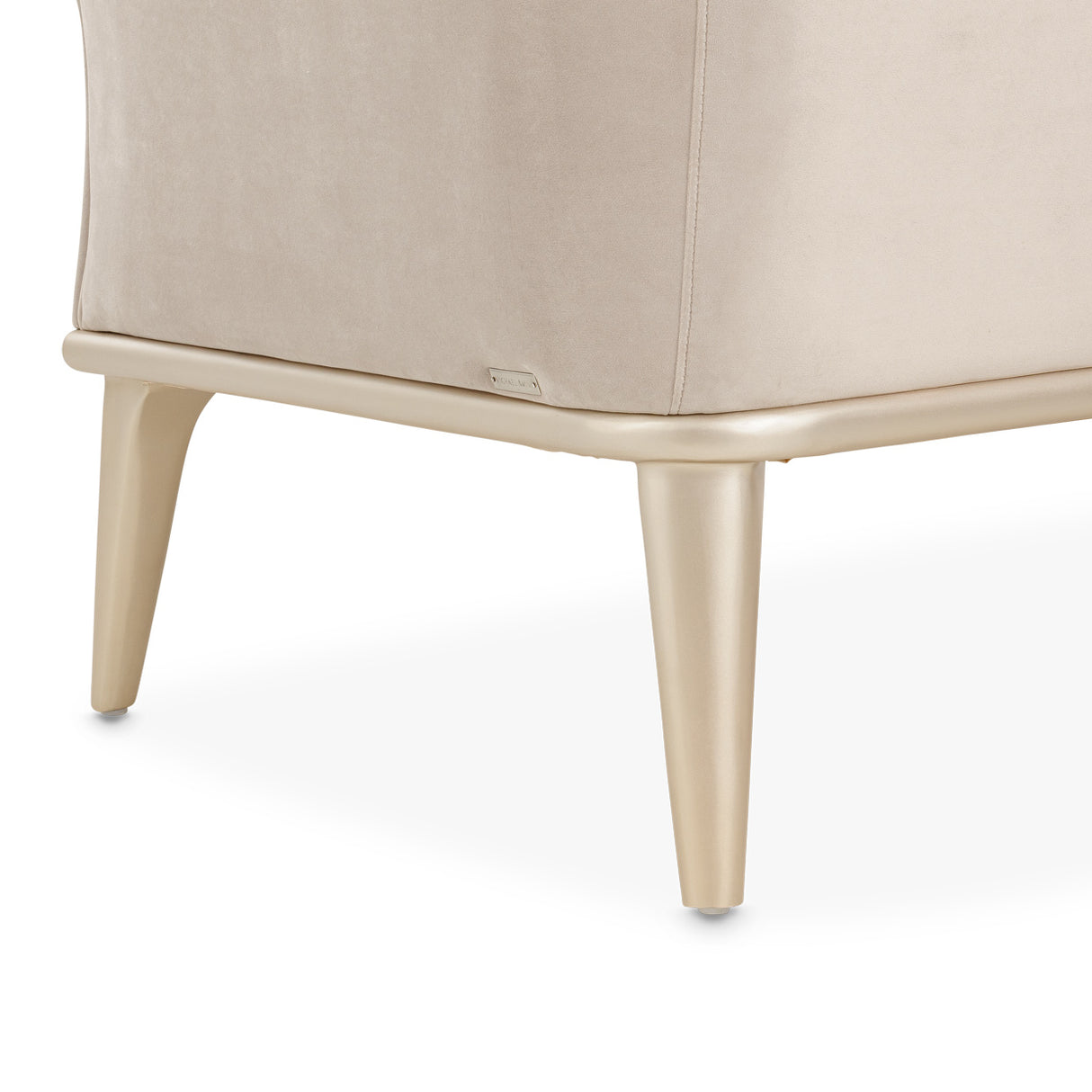 Yvette Medium Champagne Chair and Half from Michael Amini - Luna Furniture