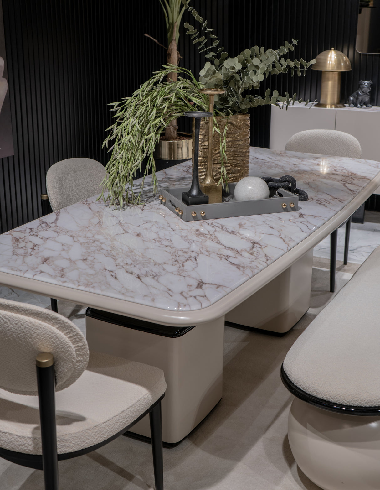 Luciano Marble Top Dining Table from Luna Luxury - Luna Furniture