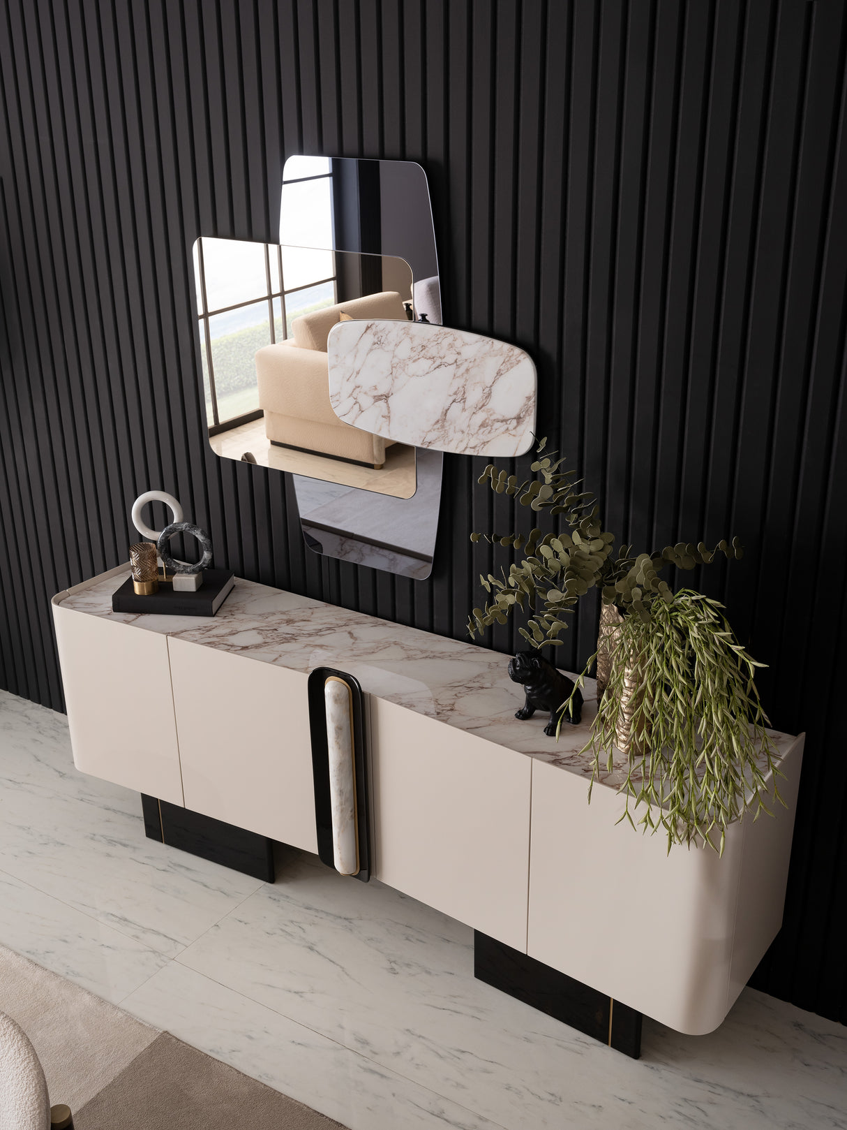 Luciano Cream and Gold Dining Set from Luna Luxury - Luna Furniture