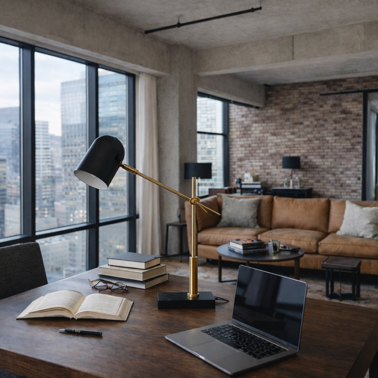 Lumora Table Lamp - Black outer - White inner from Ashcroft Furniture - Luna Furniture