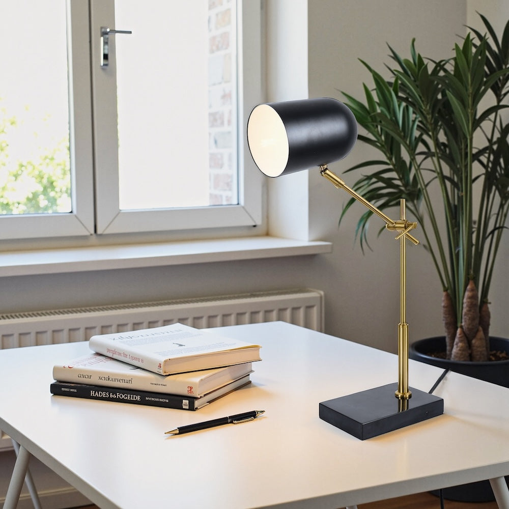 Lumora Table Lamp - Black outer - White inner from Ashcroft Furniture - Luna Furniture