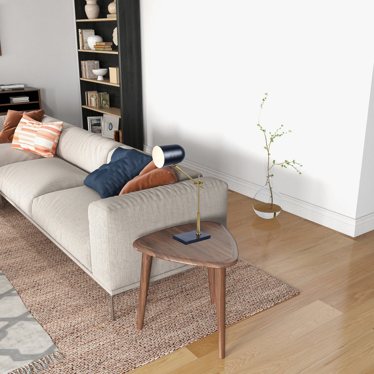 Lumora Table Lamp - Black outer - White inner from Ashcroft Furniture - Luna Furniture