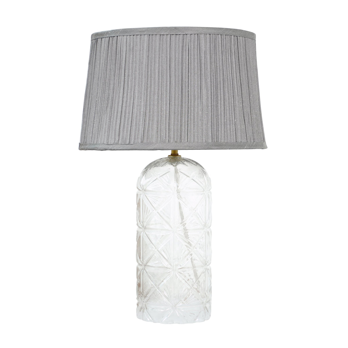 Luxora Table Lamp Gold - Clear and Grey from Ashcroft Furniture - Luna Furniture