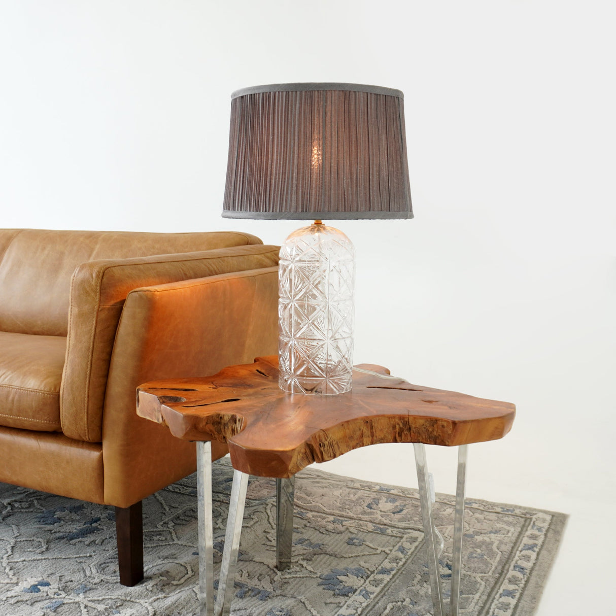 Luxora Table Lamp Gold - Clear and Grey from Ashcroft Furniture - Luna Furniture