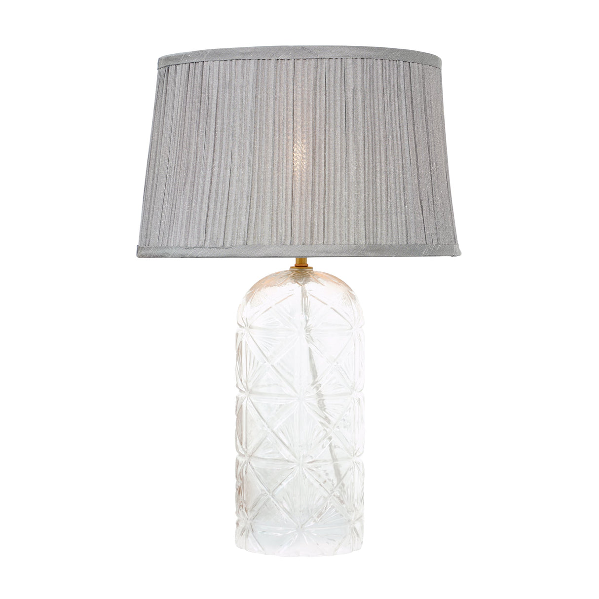 Luxora Table Lamp Gold - Clear and Grey from Ashcroft Furniture - Luna Furniture