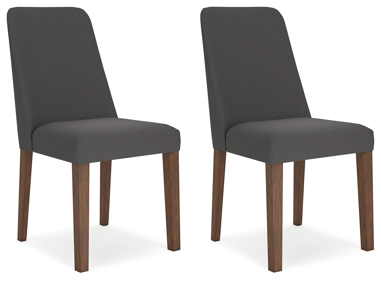 Lyncott Charcoal/Brown Extension Dining Table and 4 Chairs from Ashley Furniture - Luna Furniture