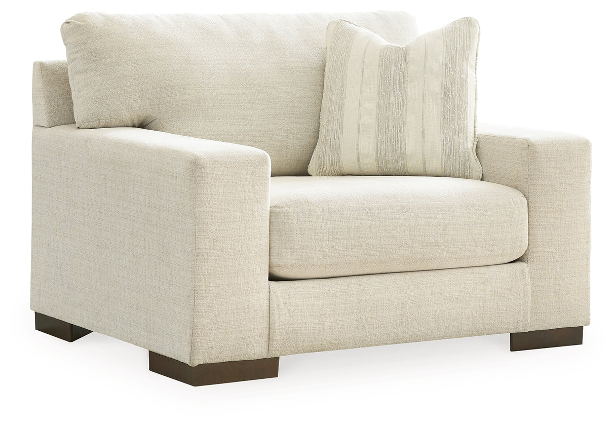 Maggie Chair and Ottoman in Birch from Ashley Furniture - Luna Furniture