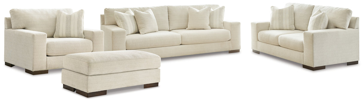 Maggie Sofa, Loveseat, Chair and Ottoman in Birch from Ashley - Luna Furniture