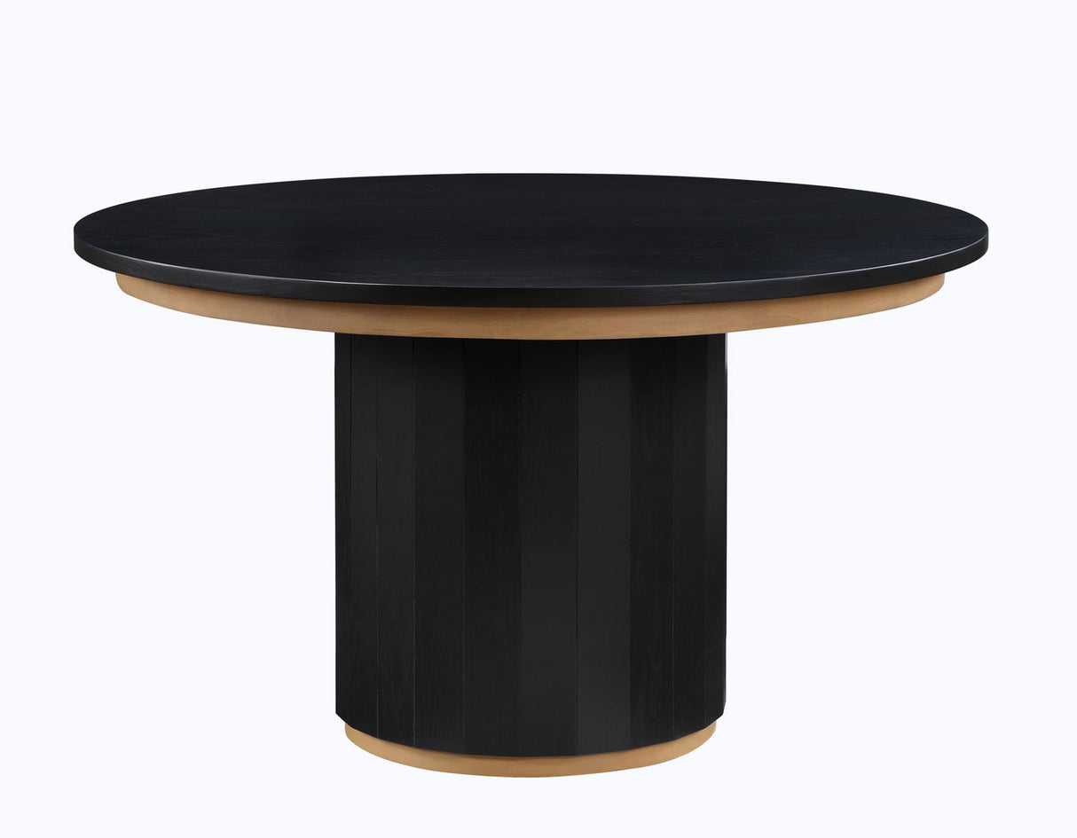 Magnolia 52-inch Round 5-Piece Dining Set, Black from Steve Silver - Luna Furniture