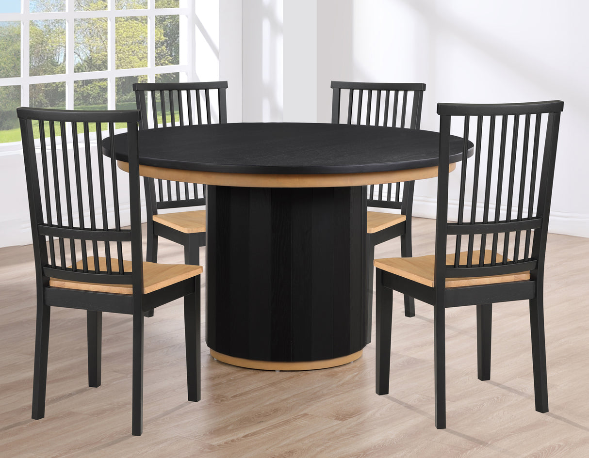 Magnolia Black Round Dining Room Set from Steve Silver - Luna Furniture
