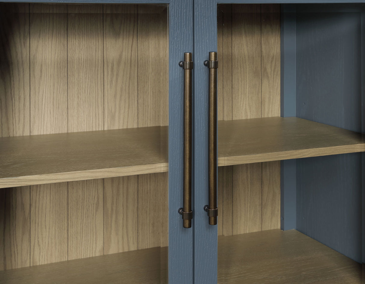 Magnolia Dusty Blue Curio with Weathered Sand Interior from Steve Silver - Luna Furniture