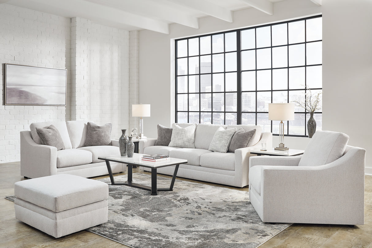 Maitelynn Sofa, Loveseat, Chair and Ottoman in Chalk from Ashley - Luna Furniture