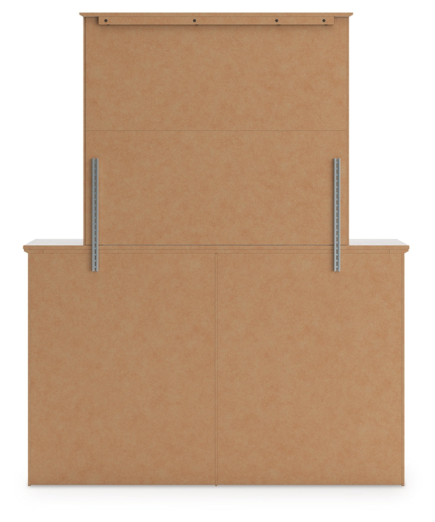 Makidern Whitewash Dresser and Mirror from Ashley - Luna Furniture