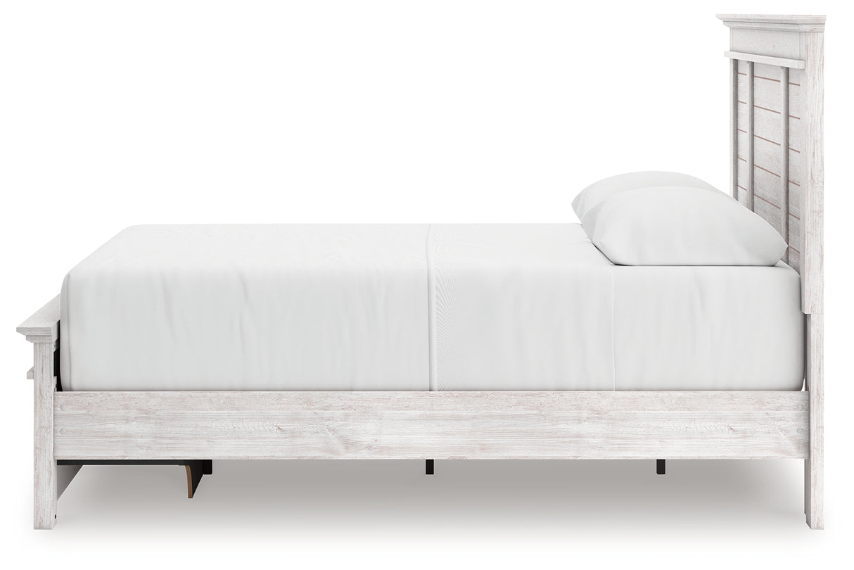 Makidern Whitewash Queen Panel Storage Bed from Ashley - Luna Furniture