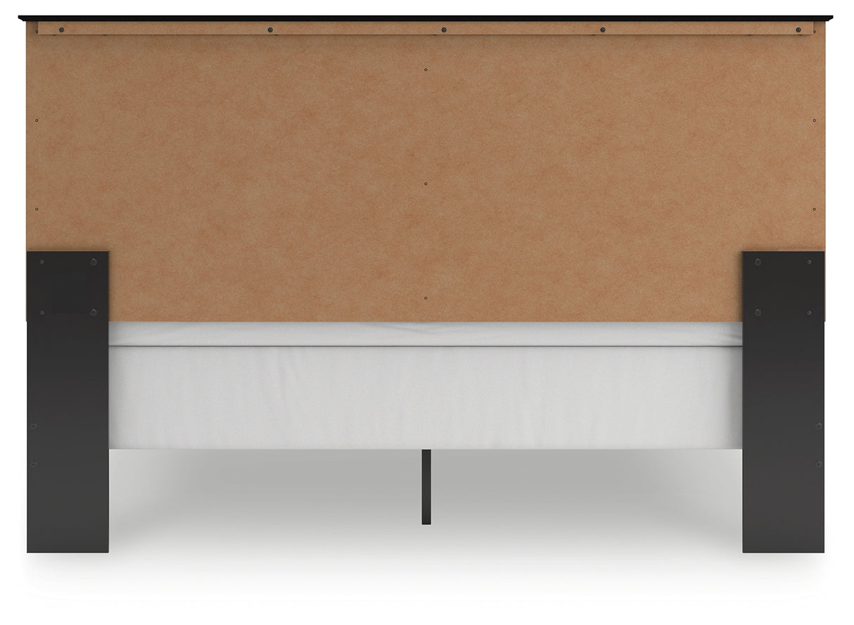 Maribel King Panel Bed with Dresser in Black from Ashley - Luna Furniture