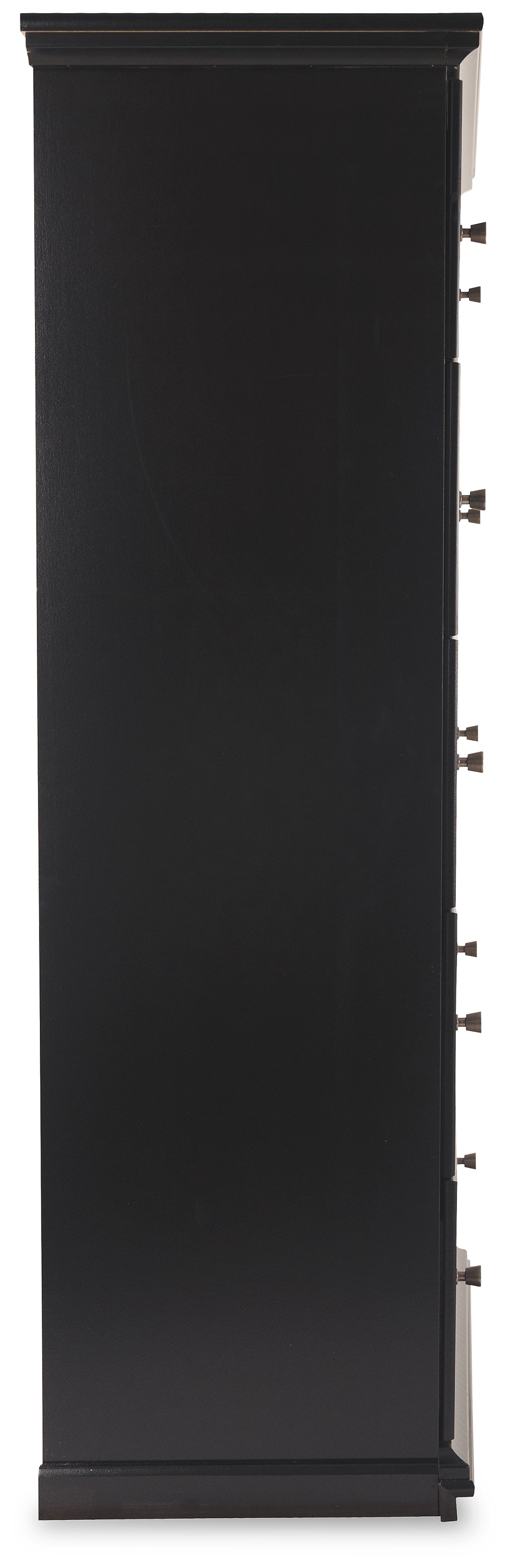 Maribel Twin Panel Bed with Mirrored Dresser and Chest in Black from Ashley - Luna Furniture