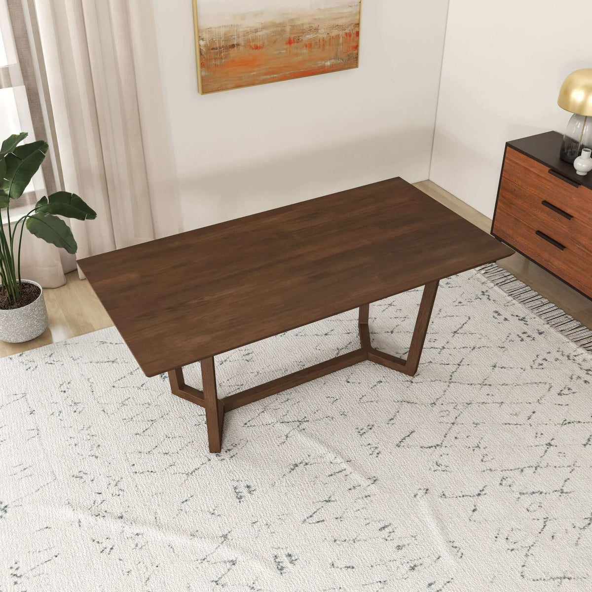 Marina Brown Solid Wood Dining Table from Ashcroft Furniture - Luna Furniture