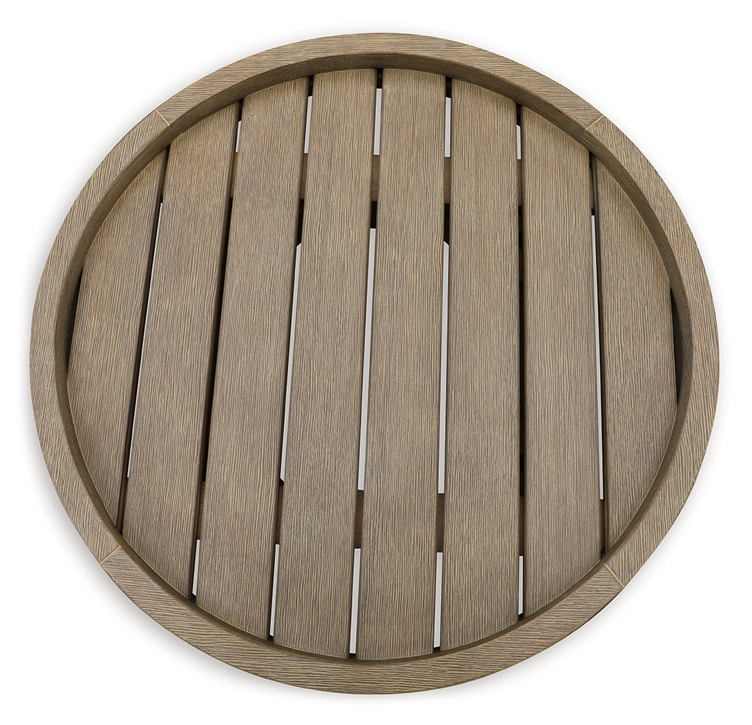 Marina Sun Beige Outdoor End Table from Ashley - Luna Furniture