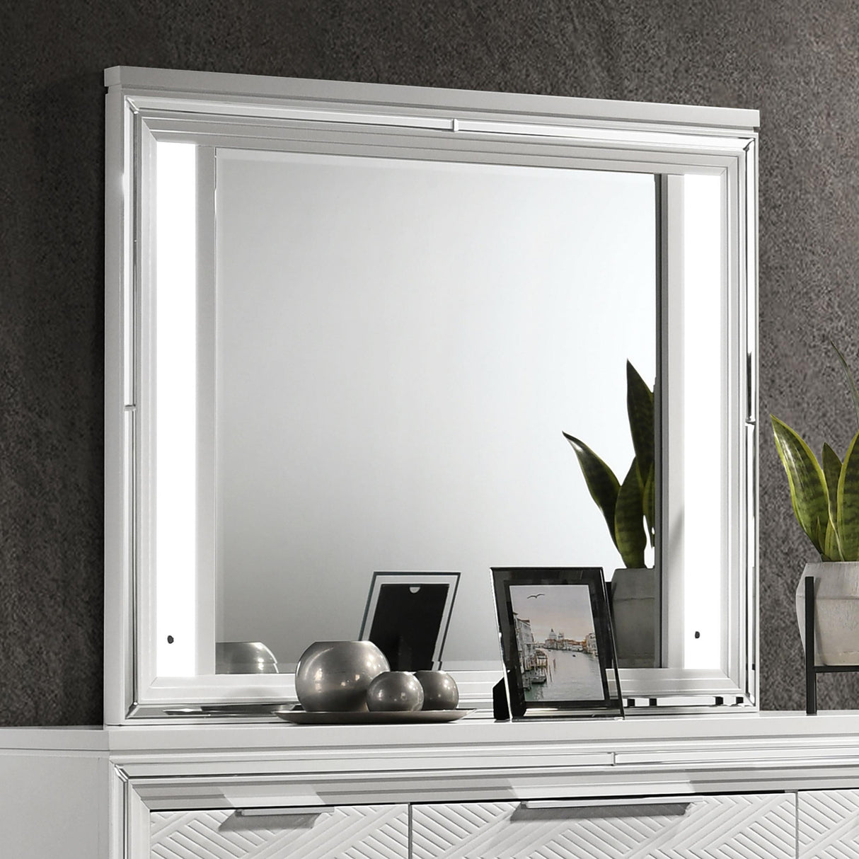 Marmore White LED Dresser Mirror (Mirror Only) from Coaster - Luna Furniture