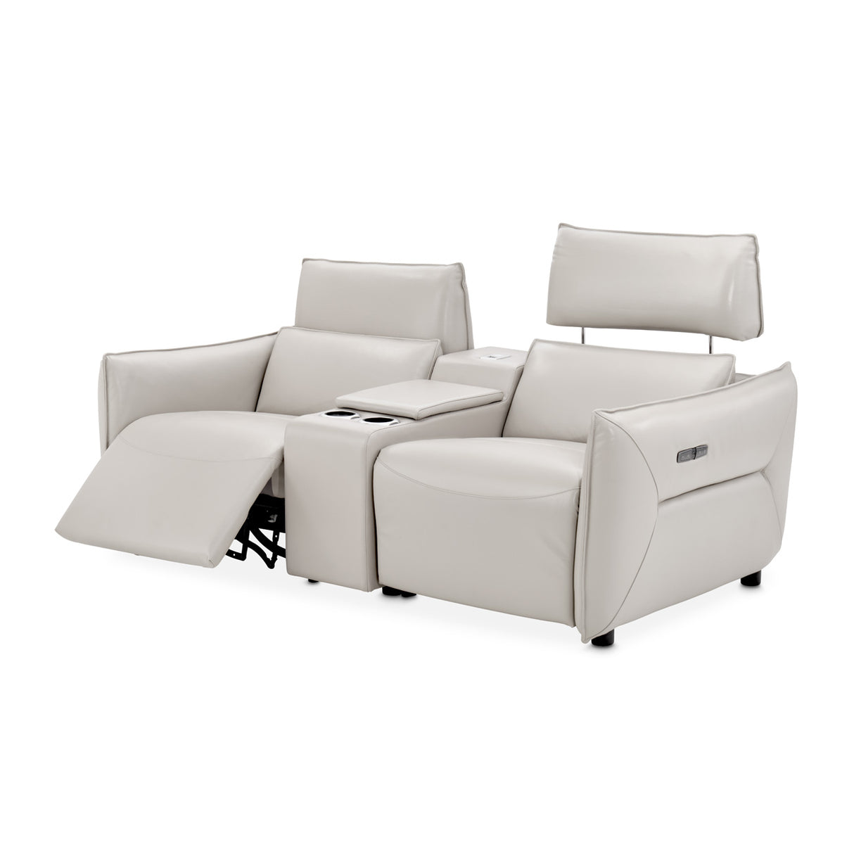Mia Bella Verona Reclining Loveseat With Storage Console from Michael Amini - Luna Furniture