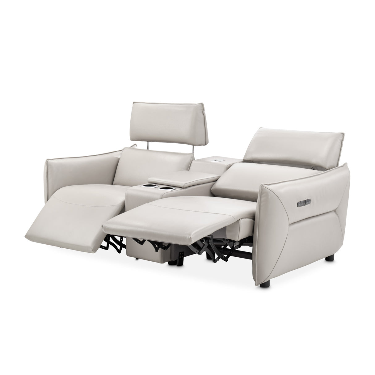 Mia Bella Verona Reclining Loveseat With Storage Console from Michael Amini - Luna Furniture