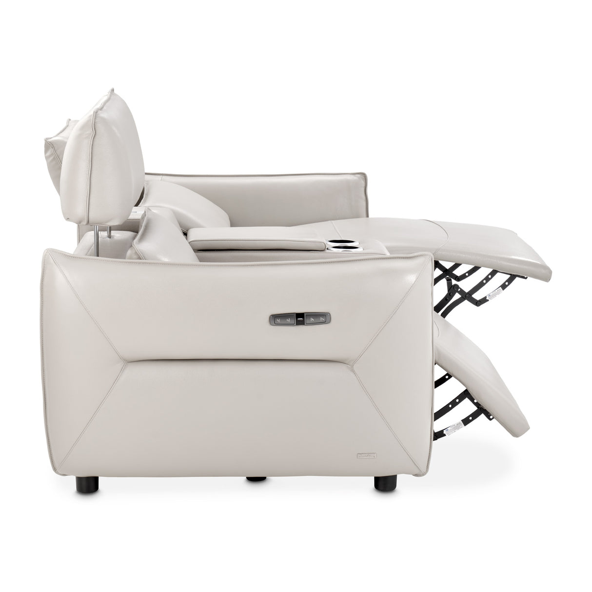 Mia Bella Verona Reclining Loveseat With Storage Console from Michael Amini - Luna Furniture