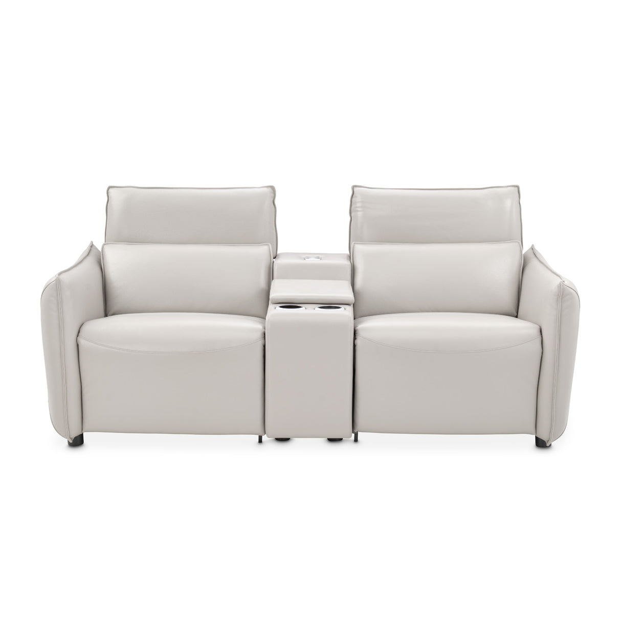 Mia Bella Verona Reclining Loveseat With Storage Console from Michael Amini - Luna Furniture